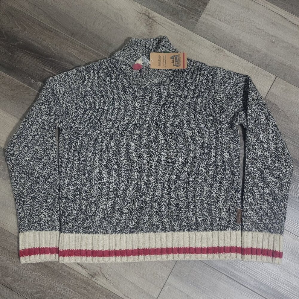 NWT Roots Cabin Collection Sweater – Speckled Knit Zip Pullover – Size M